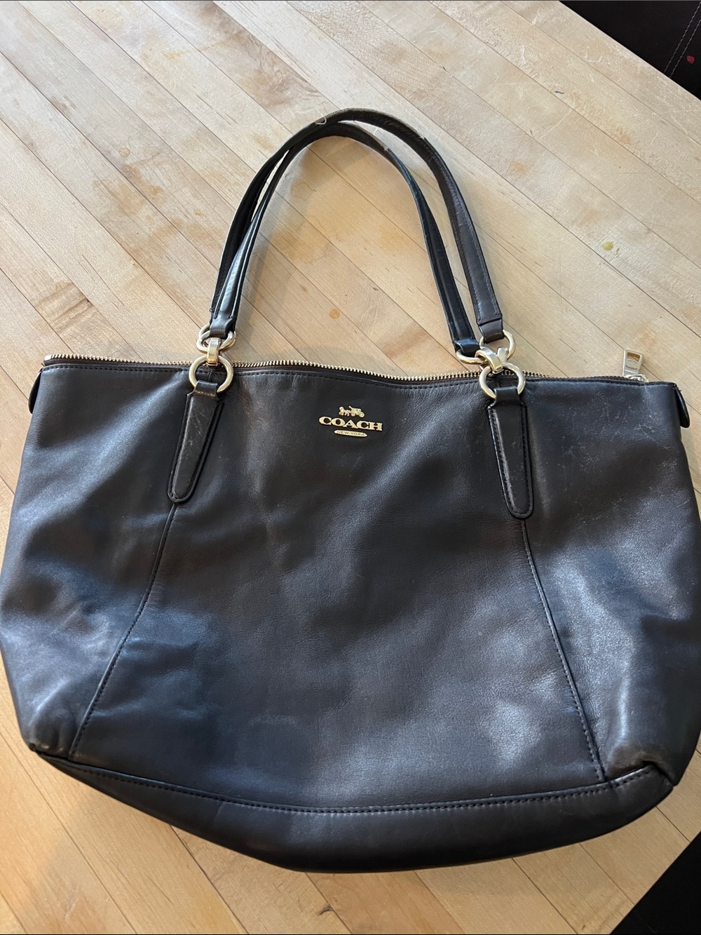 Coach Dark Brown Leather Tote